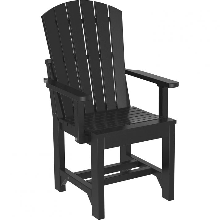 AACDBK Adirondack Arm Chair Dining Height Black