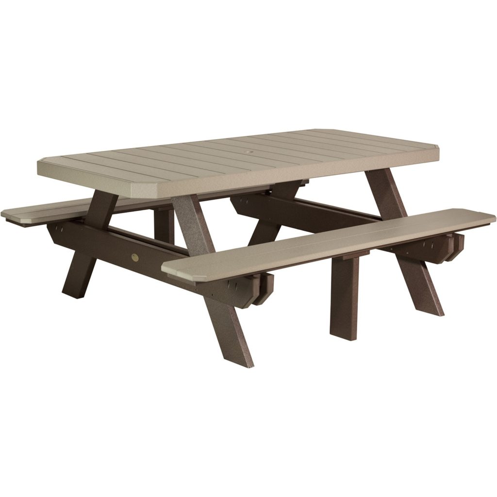 LuxCraft Poly 6' Rectangular Picnic Table | Miller's Outdoor Living