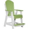 PABCLGW Poly Adirondack Balcony Chair Lime Green White