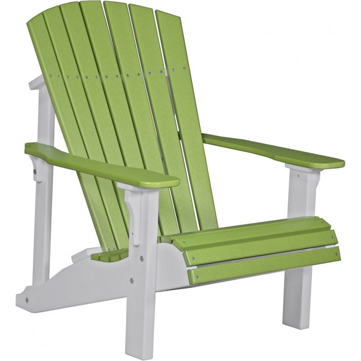 Poly-Deluxe-Adirondack-Chair-Lime-Green-White
